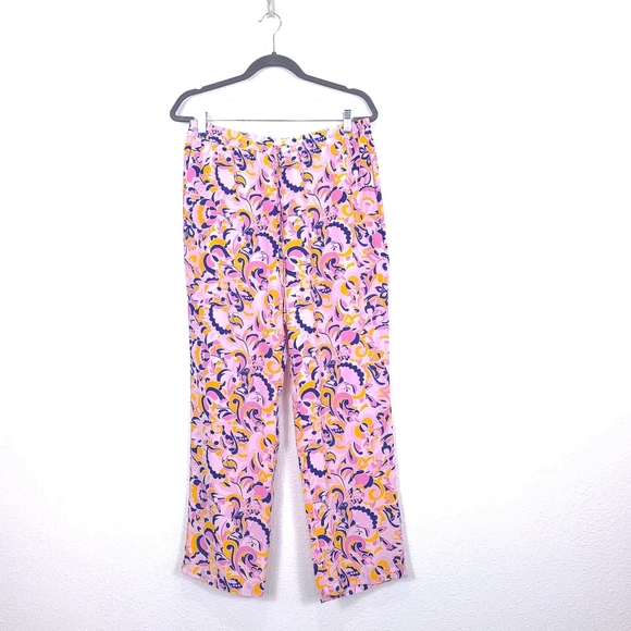 J.CREW Pull-On Silk Paisley Swirl Pants - Picture 2 of 9
